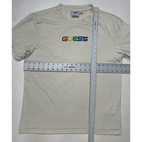Guess J Balvin Graphic T-shirt Men Medium Ivory Short Sleeve - Picture 6 of 6